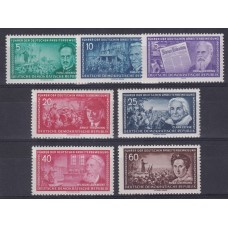 ALEMANIA ORIENTAL DDR 1955 Yv. 203/9 SERIE COMPLETA DE ESTAMPILLAS MINT 15 Euros